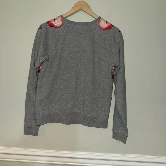 J.Crew Floral Gray Sweater Size Small - Picture 2 of 7